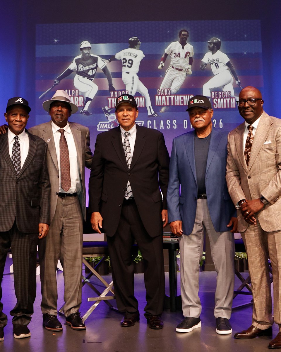 MLBDevelops's tweet photo. Congratulations to Develops staff  + family Ralph Garr, Reggie Smith, and Gary Matthews Sr. on their induction into the @NLBMuseumKC ‘HALL OF GAME’💪🏾⚾️‼️

In addition, former inductee + our friend Dusty Baker was honored with the ‘Dusty Baker Institute for Leadership’.❤️ https://t.co/qXvV4cZiSk