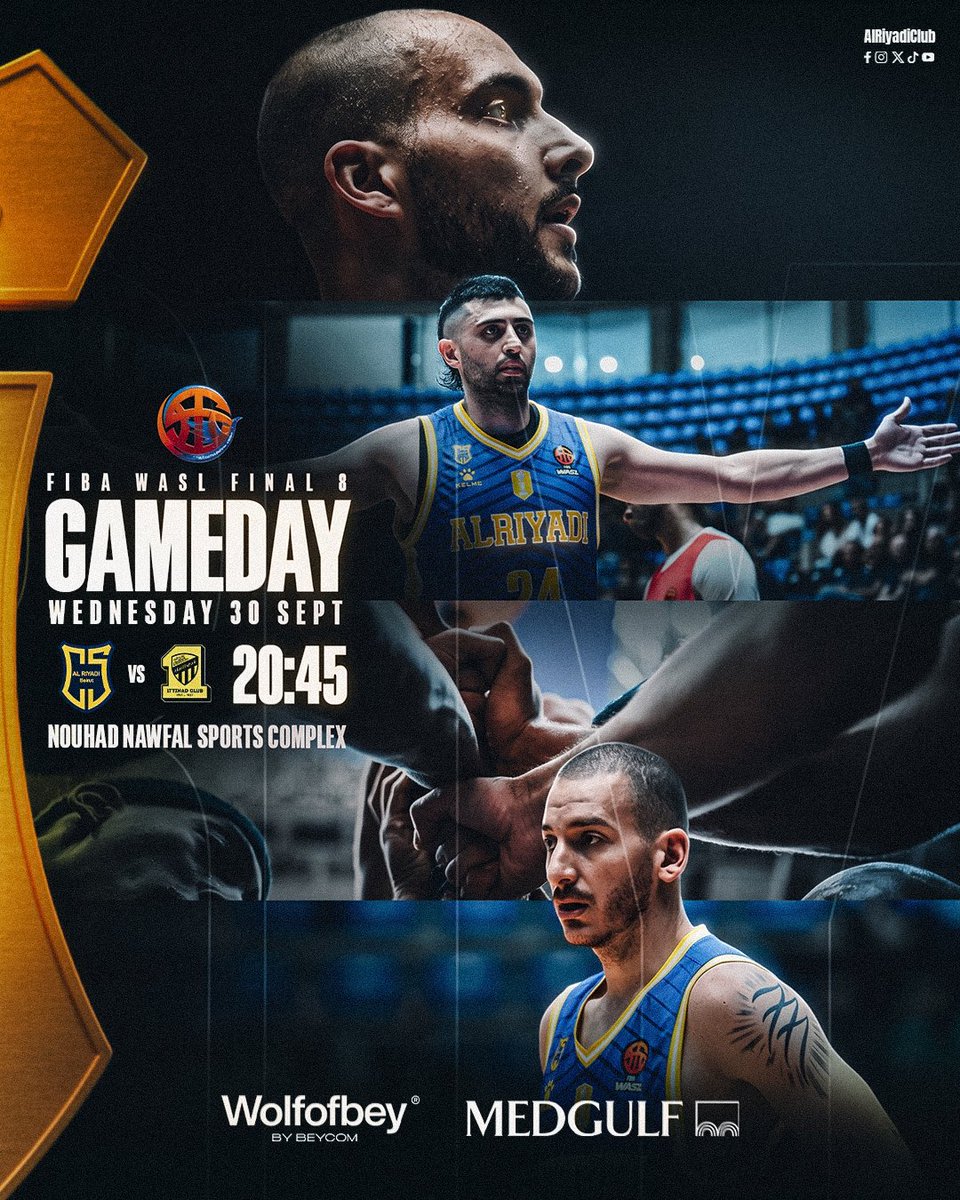 AlRiyadiClub's tweet photo. GAME DAY ⛹️ !!!
🏀 Al Riyadi v/s Ittihad 
🏆 FIBA WASL | Final 8
📍 Nouhad Nawfal Sports Complex 
⏲️ 20:45 🇱🇧
📺 MTV https://t.co/Au7wcU0kcR
