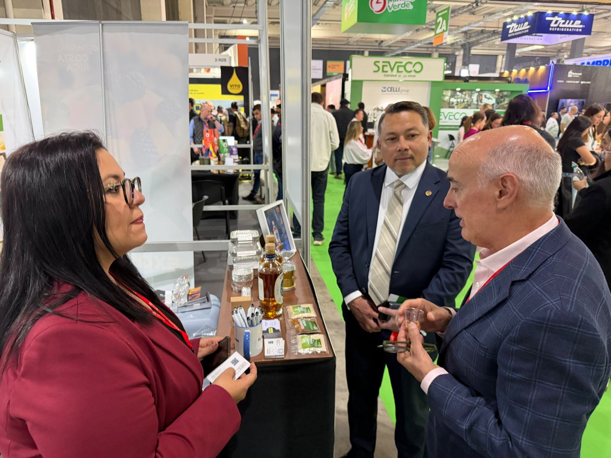 Emb_BanacekES's tweet photo. 🇸🇻🇨🇱 El Salvador se proyecta al mundo desde Chile.
Presente en Food &amp; Service 2026, con +50 mil visitantes, posicionando nuestra oferta exportable: Ingenio La Cabaña, Alumax y Ron Cihuatán.
Diplomacia económica que conecta empresas, abre mercados y genera negocios. 🇸🇻🤝🇨🇱 https://t.co/VulQpaDWHD