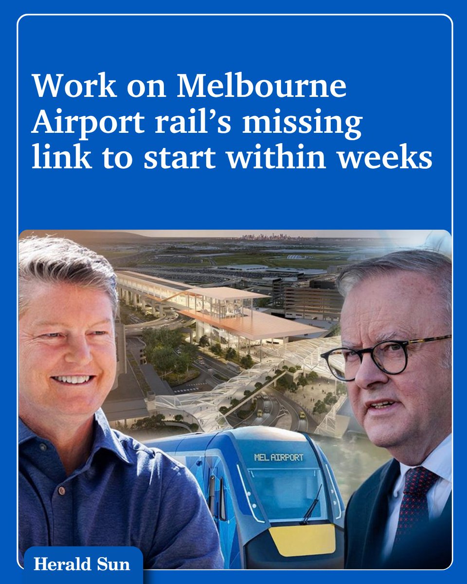 theheraldsun's tweet photo. Details of the second stage of the long-awaited project can be revealed – but travellers are still waiting for a timeline on when they can catch a train to Tullamarine > https://t.co/mtz2ZD0IiS https://t.co/PScSBKtwLm