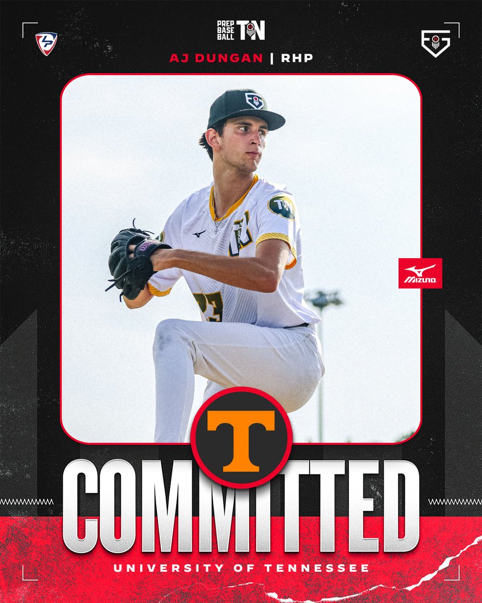 PrepBaseballTN's tweet photo. #𝐏𝐁𝐅𝐆𝟐𝟔: 𝐂𝐨𝐦𝐦𝐢𝐭𝐦𝐞𝐧𝐭 𝐔𝐩𝐝𝐚𝐭𝐞 ✅

'28 RHP AJ Dungan (@AJDungan5; @LAMustangBB) has committed to @Vol_Baseball.

Dungan is the 15th member from #TeamTennessee to announce his commitment from the 2026 Prep Baseball Future Games. 👏

👤: https://t.co/slgYh2L3Bk || @PrepBaseball