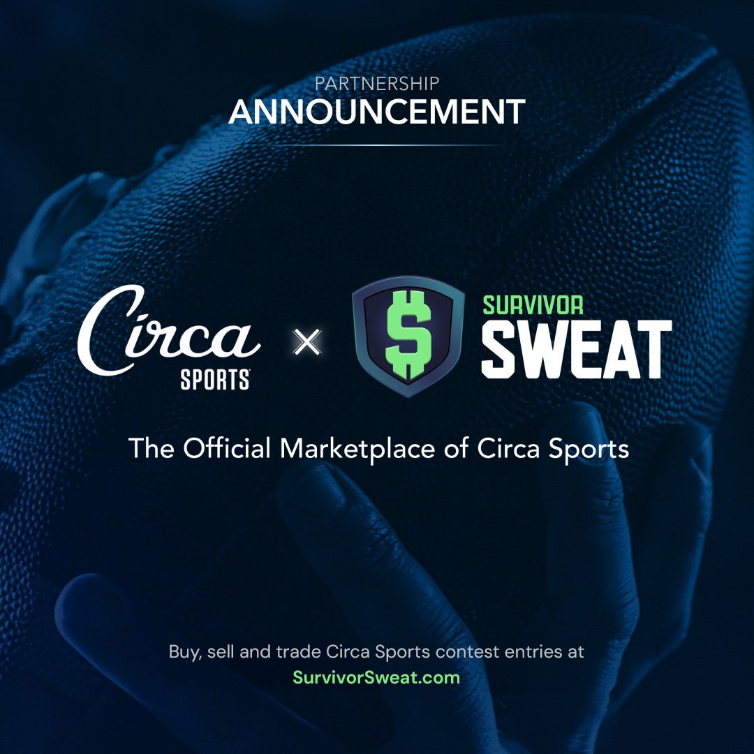 DerekJStevens's tweet photo. Excited to announce @SurvivorSweat as the Official Marketplace for @CircaSports Football Contests. 

Our contests grew to over $38.7 million in 2026 and this partnership adds a whole new way for a customer and participant to manage their entries throughout the season.  

Learn more at https://t.co/DWrlGhXRwU