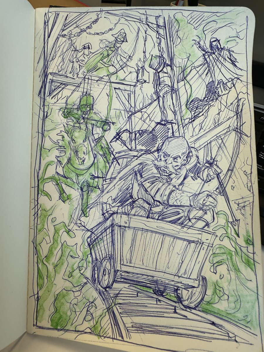 YedaiJamao's tweet photo. Imágenes de un proceso, para @MicroHobbyPapel. Del mini boceto al esbozo, un primer encaje y entonación, y portada final. 

Espero que os guste ver esta secuencia. https://t.co/tKHjVPyjXV