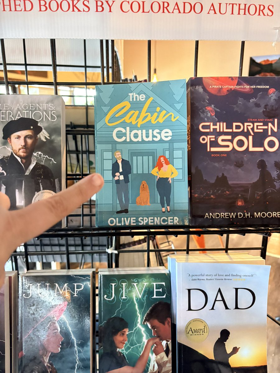 misskmagpie's tweet photo. No big deal, just my book for sale in a coffee shop!
Can't swing by Third Space in Colorado Springs? You can grab The Cabin Clause on Amazon.
https://t.co/c1tOQOJ2bA https://t.co/mxUc746LZu
