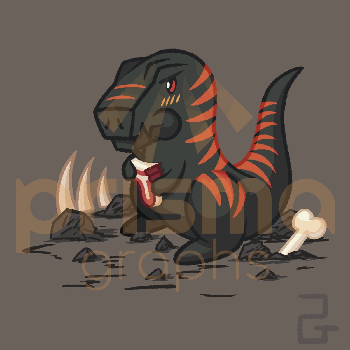 PrismaGraphs's tweet photo. Finnaly got around to updating some of my old designs to my new style and I've gotta say I can see how much my process and line confidence has improved!
stay tooned for more updated illustrations 

0#Dinosaur # TRex #Art #Furry #Cute https://t.co/G9f7BGkQkA