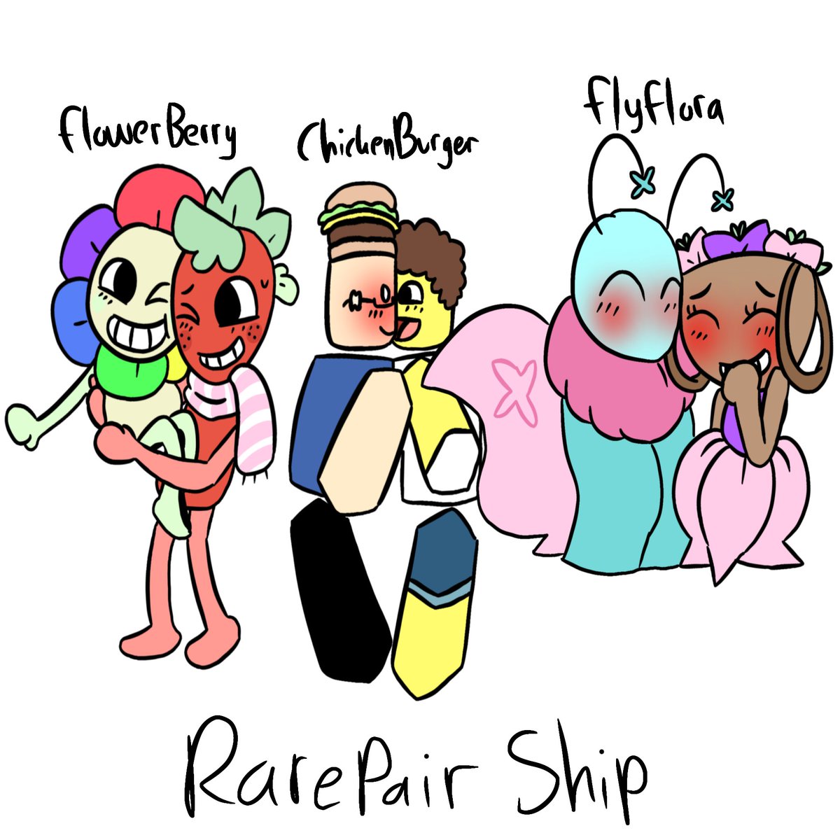 BluududAnimator's tweet photo. Rarepair ship I've ever made this #forsaken #dandysworld #flowerberry #chickenburger #flyflora #rarepair https://t.co/7e5HOLsJP2