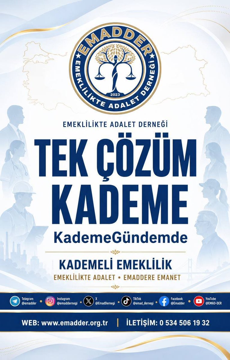 Coskun_Emad's tweet photo. TBMM çatısı altındaki t��m milletvekillerini kademeli emeklilik için ortak uzlaşıya davet ediyoruz.

@EmadDernegi
#KademeYasalaşsın
@RTErdogan
@isikhanvedat
@TBMMresmi
@dbdevletbahceli
@csgbakanligi https://t.co/vkliYl63je
