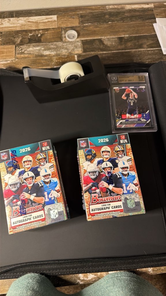 PokeOutWestt's tweet photo. Let’s go! A day early on the release but that didn’t stop Barnes n noble! First Bowman Football opening…. EVER https://t.co/JSlizDbfAR