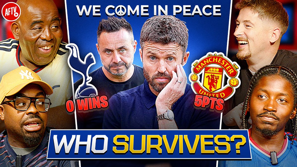 AFTVMedia's tweet photo. Man United &amp; Tottenham Are In CRISIS! | We Come In Peace

Watch now 👉 https://t.co/XGl3zwz8CB 📺

#WeComeInPeace https://t.co/5ygiuIBt4f