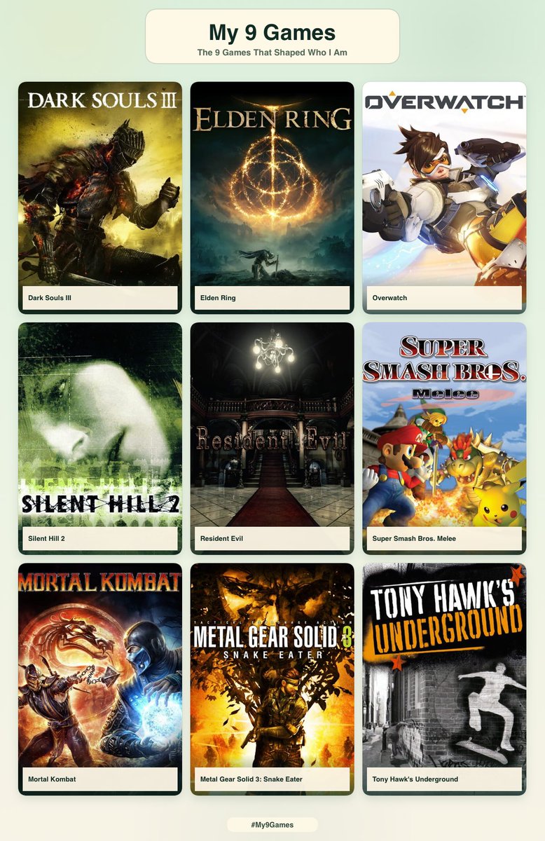 Blazingothx's tweet photo. 9 games that shaped who i am ~ https://t.co/NSMFOhrfYl