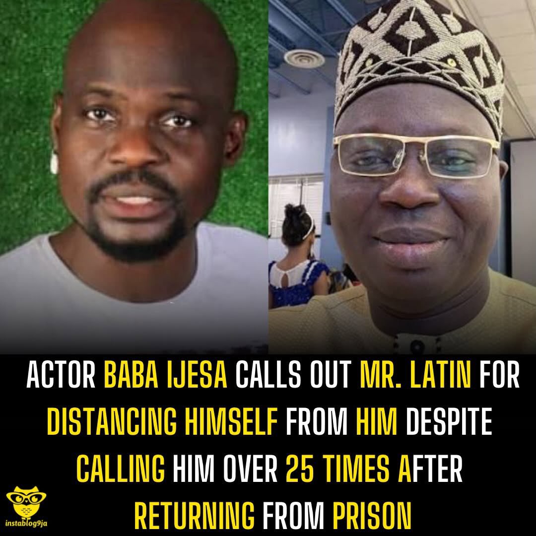 instablog9ja's tweet photo. Actor Baba Ijesa Calls Out Mr. Latin for distancing himself from him despite calling him Over 25 Times After Returning From prison

Yoruba actor and comedian, Baba Ijesa, has called out fellow actor, Mr. Latin, describing him as an opportunist while recounting his experience during a recent crisis involving them.

Speaking during a programme, Baba Ijesa alleged that after returning from Jerusalem, he repeatedly tried to reach Mr. Latin but was met with excuses.

According to him, he called his elder brother more than 25 times, only to hear responses such as, “I’m in a meeting, I’m in a meeting.”

Baba Ijesa said he could have edited his account to avoid making Mr. Latin look bad but deliberately chose to tell the story as it happened.

He further revealed that upon arriving in the area, he went to report at their house and was subsequently arrested.

The actor explained that Mr. Latin’s closeness with Sirikimi and his popularity may have influenced his actions, adding that he understood why his colleague might not want to get involved in trouble.

He also disclosed that Mr. Latin’s previous comments about the situation upset him because he believed the actor knew what had happened when he arrived.

Baba Ijesa, however, appeared to caution against escalating the disagreement, noting that if he chose to fight Mr. Latin, he could even do so through a movie.

“There is no theatre practitioner without wisdom; you cannot find a foolish comedian. We don’t call comedy foolishness,it is inspiration,” he said.

He ended by stressing the importance of wisdom and patience, as a song played in the background, “Gently, gently is how an elder acts. If we live long in this world, we become elders.”
