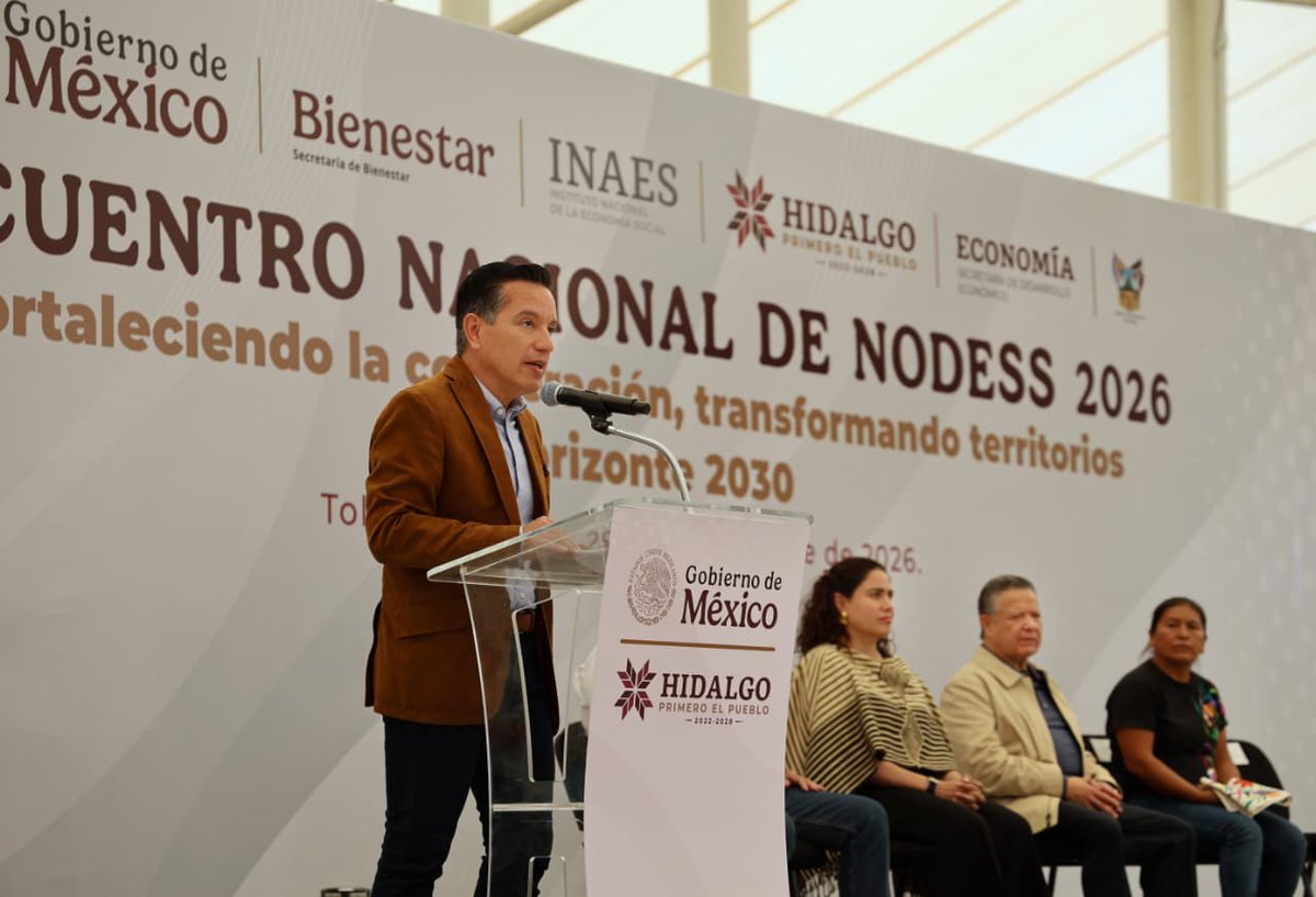 Sedeco_Hgo's tweet photo. Hoy nuestro estado es anfitrión del Encuentro Nacional de NODESS 2026, un espacio estratégico que reúne a liderazgos de todo el país para sumar esfuerzos, compartir buenas prácticas y consolidar modelos productivos incluyentes.
La inauguración estuvo encabezada por el gobernador, https://t.co/0xx8FDPSQQ