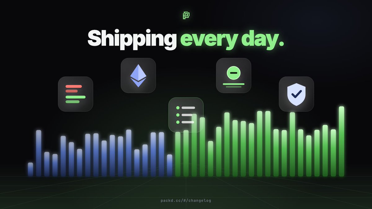 packedcc's tweet photo. 39 updates in 2 days. And we're just getting started.

What moved:
- Market maker: new Creator mode that holds a floor under your coin and sells only into rises. Live testing now
- Order book: steadier through network outages, still being tuned
- Ethereum packs: our first packs with places fired on mainnet and we keep smoothing the flow
- Price a pack: type your dev buy in ETH, see what to send before you book
- Listed on @DefiLlama

Every step is written down in plain words, with its date:
https://t.co/nhUFOk1qQM