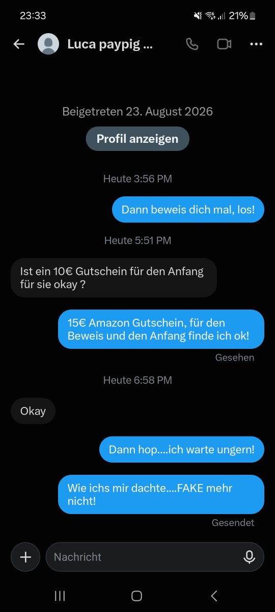 GoddessMayla96's tweet photo. Nur damit ihrs wisst....und wieder ein Möchtegern Paypig👌 Ich frage mich einfach, was hat man davon 🤔🤦‍♀️ https://t.co/vLTxWHzDHc