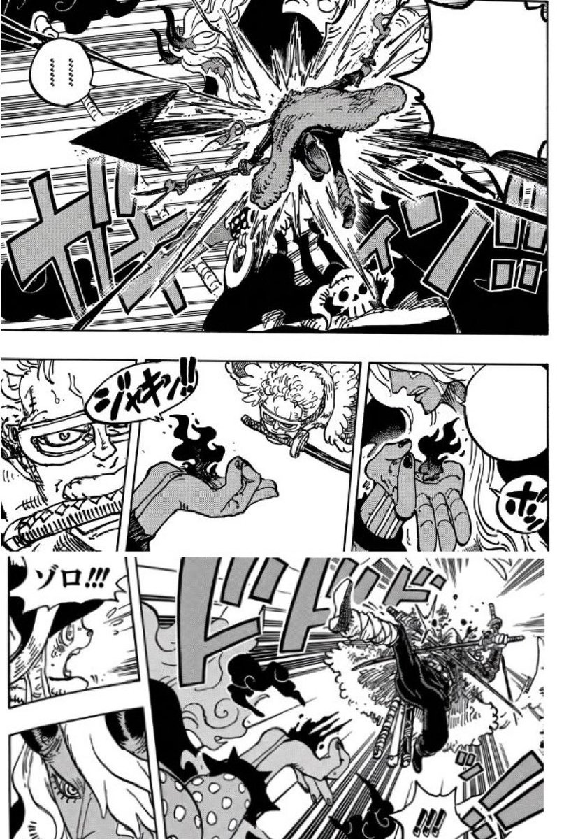 Kazoo_OP's tweet photo. @OgHumanTripod @ODG__1 So you saw that, just like the rest of us, and realized that Zoro was going to surpass Gaban after his fight against Sommers? 

Zorotard https://t.co/N9N7Kwmu6i