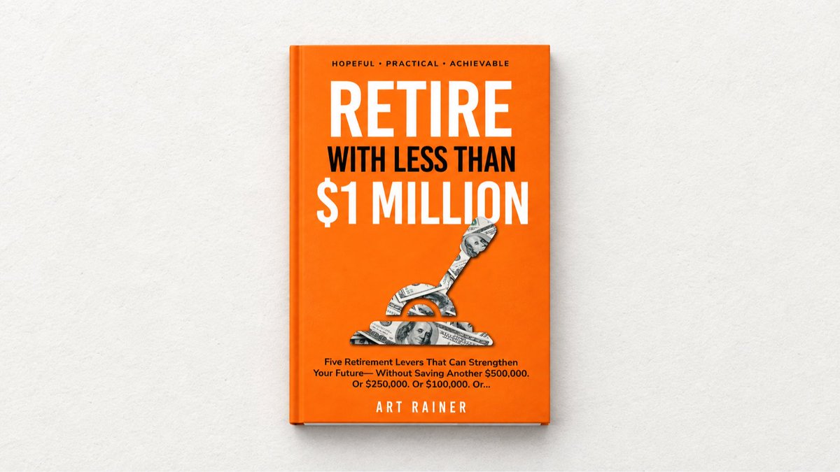 ArtRainer's tweet photo. Releasing on October 15th!

I’m really excited about this one.

Retire With Less Than $1 Million was written for the person who looks at their retirement savings and wonders, “Did I wait too long? Did I save too little? Is a good retirement still possible for me?”

I want this book to bring hope to that person.

There are multiple levers you can pull to strengthen your retirement, even if you don’t have another $500,000, $250,000, or $100,000 to save.

This book is hopeful, practical, and achievable. And I can’t wait to get it into your hands.