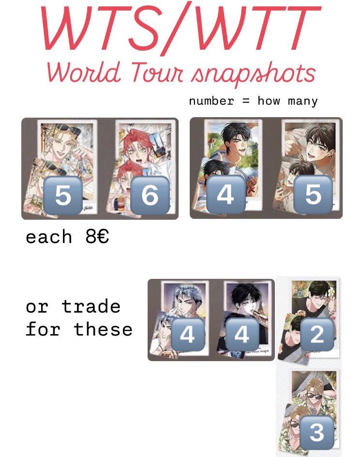 cowboylikesumi's tweet photo. have Honey Trouble and High School Salty Heart World Tour snapshots available to sell or to trade ✨🫶🏻

selling for 8€ each
trading only for R2R or BA

based in Germany
will ship even to the Moon as long as we can figure out money transfer

(RT would be super helpful 🥹) https://t.co/gf3bCa4Jg8