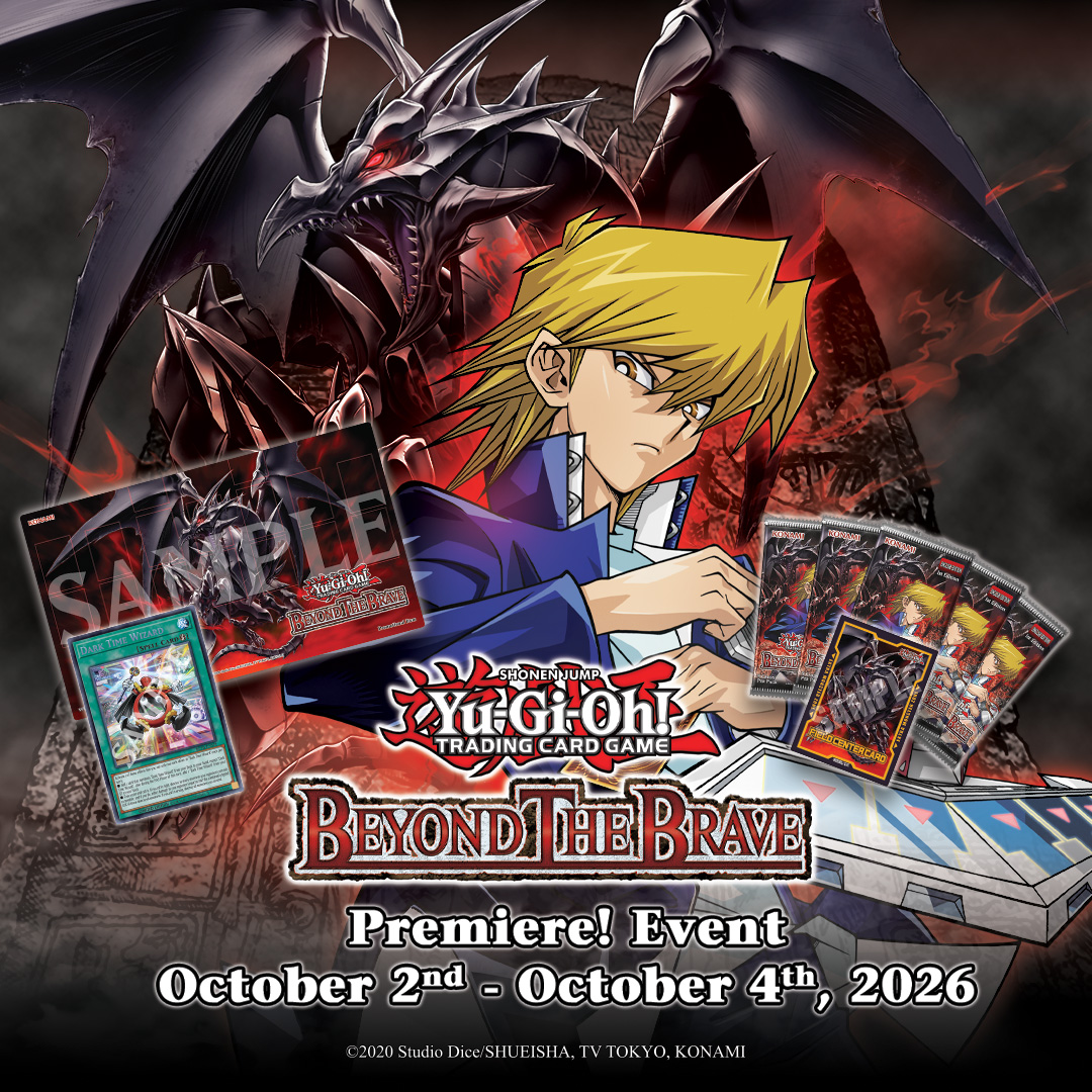 YuGiOh_TCG's tweet photo. The Beyond the Brave Premiere! event is happening between Oct. 2-4 in North and Latin America! 

View participating OTS locations here: https://t.co/d8taVh3lI2 

#YuGiOhTCG https://t.co/3YhzZXgqEh