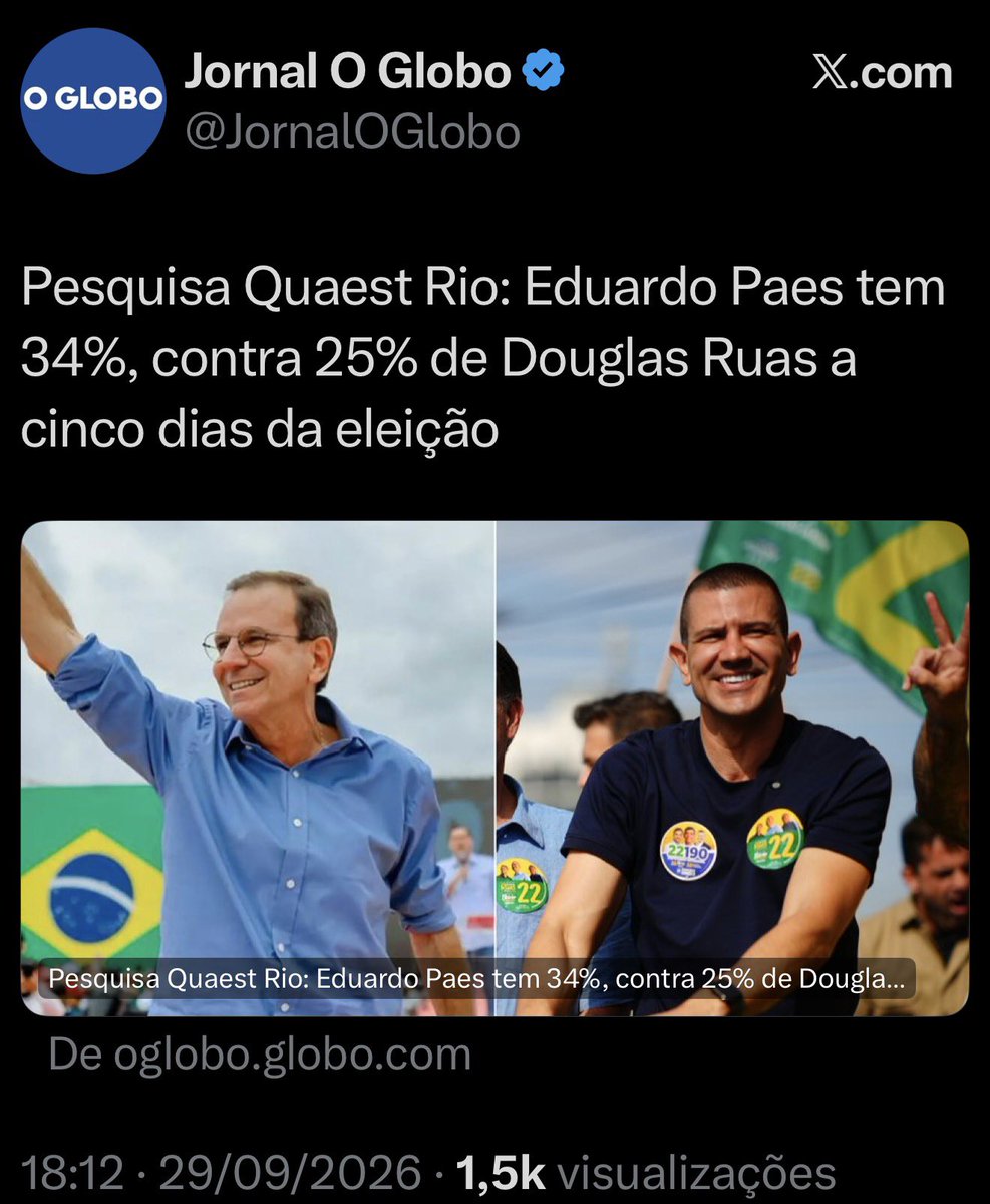 marcelobretas's tweet photo. O povo do Rio de Janeiro rejeitará o ex-prefeito ‘nervosinho’ 🙏 https://t.co/98ZDx3ui4Z