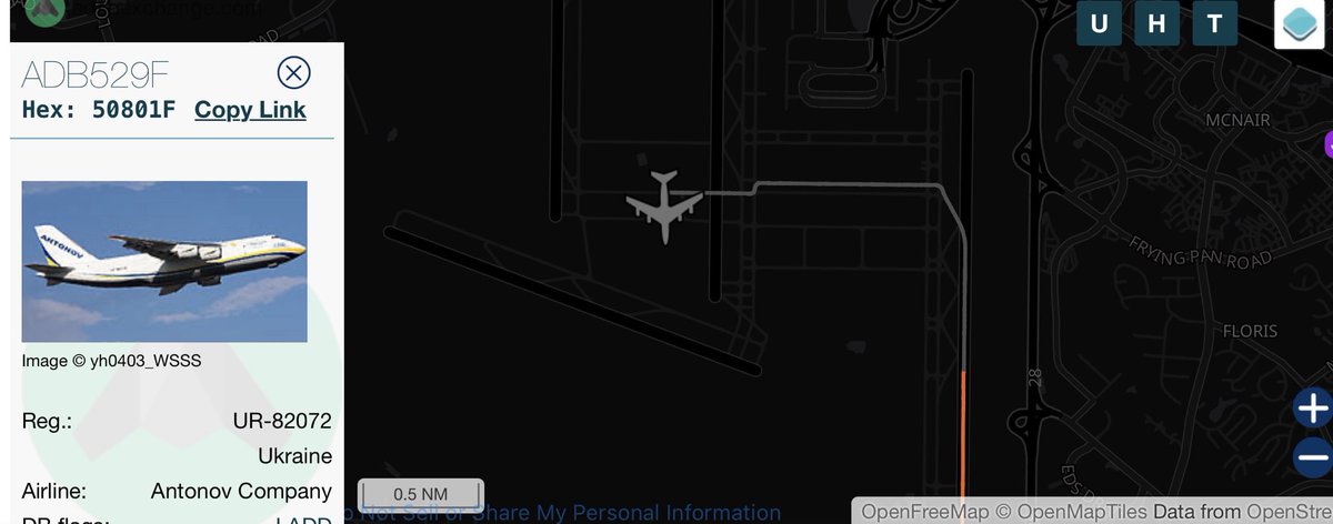 ClarkKe49569692's tweet photo. On September 29, 2026 at 16:12 UTC Antonov Airlines flight number ADB529F arrived at Washington-Dulles-KIAD.
Mission/Role: Strategic Airlift, Heavy Cargo Transport
Reg: UR-82072
Hex: #50801F https://t.co/w2dJBJAWTr