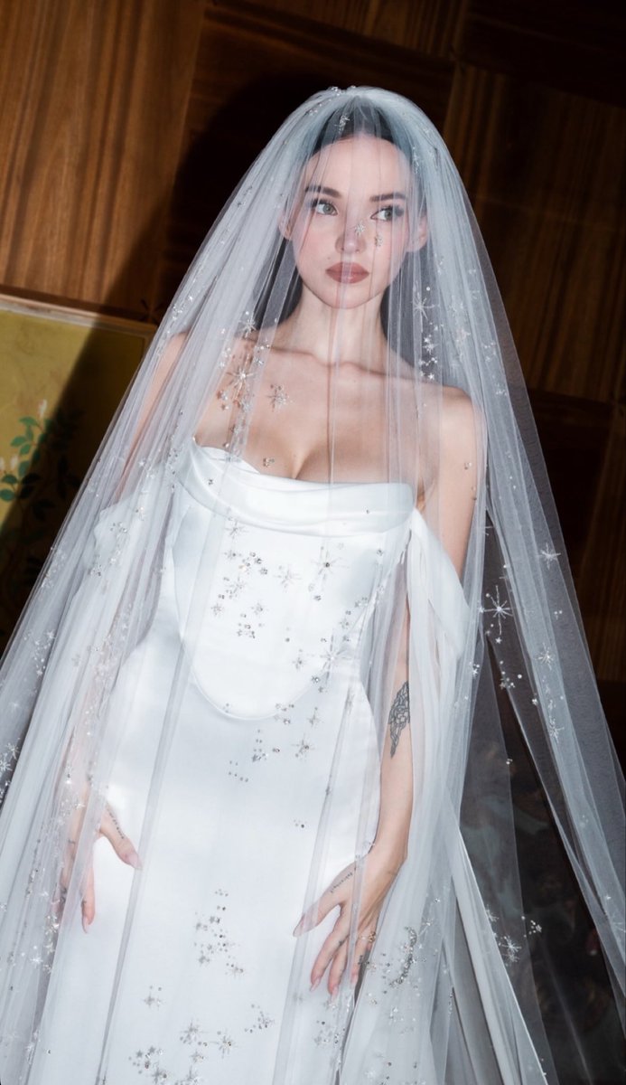 shekreature's tweet photo. from the moon and sparkles on her veil to the stars in her hair oh she took the celestial theme seriously https://t.co/gDQ7gFWjNH