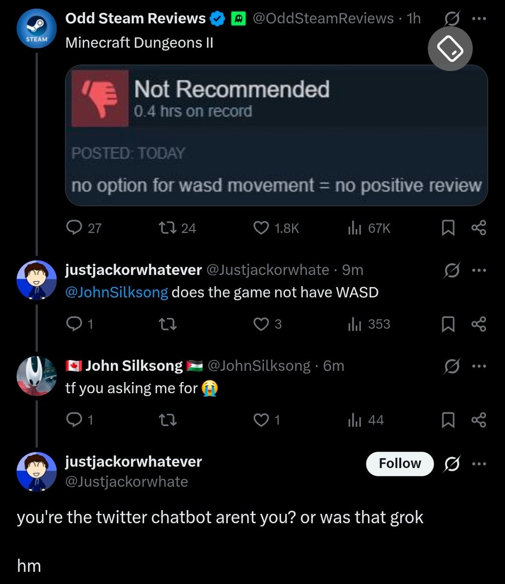 JohnSilksong's tweet photo. first time i've ever interacted with this person btw https://t.co/Iy3Vc4aEPs