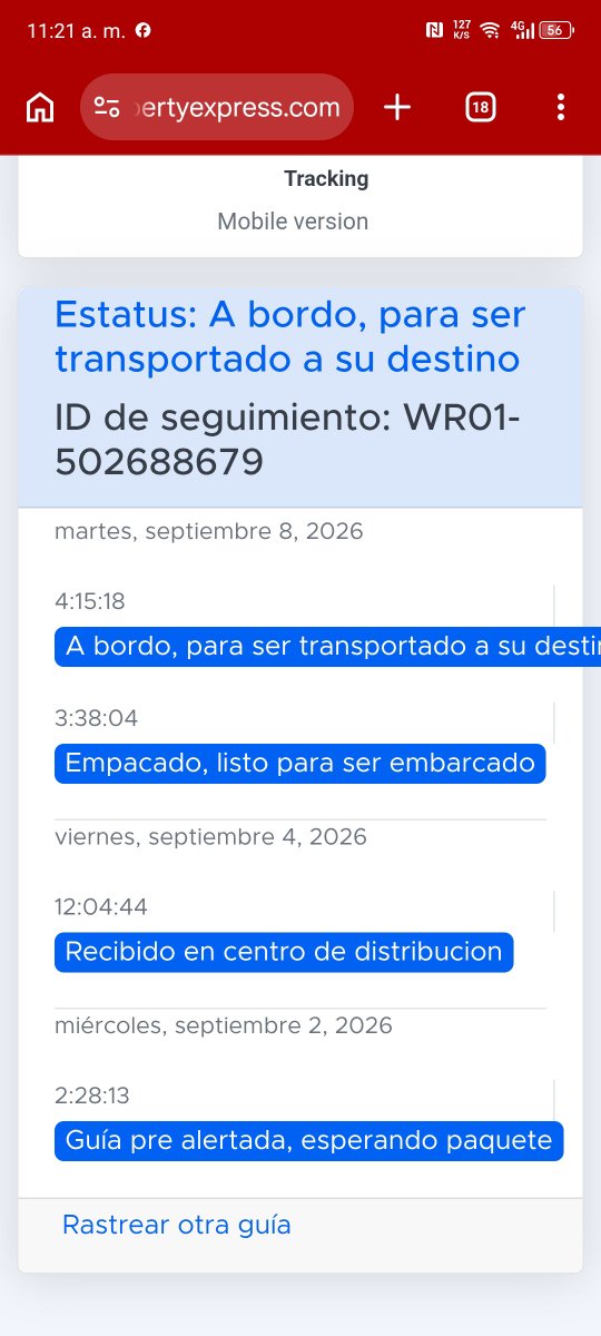 userLG24's tweet photo. @lmartino76 @LibertyHelpVE @LibertyExpress Mientras tanto yo tengo 21 días y mi envío no aparece, ni actualiza estatus ni me responden los mensajes para saber que paso, si no quieren perder su tiempo ni su dinero es mejor que no utilicen Liberty Express para sus envíos. https://t.co/9XTy8u3AIA
