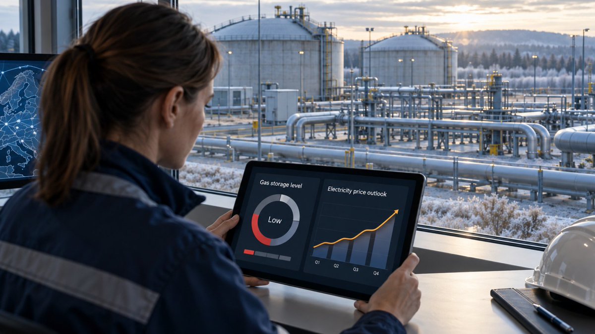 FivaEnergy's tweet photo. ❄️ Los futuros del gas apuntan de 45 €/MWh hacia 60 para el invierno. Reservas europeas en mínimos.

Pero un futuro no es una profecía.

5 decisiones que puedes tomar ya 👇

🔗 https://t.co/XXfDY4fRTt

#PrecioLuz #Invierno #Fiva https://t.co/65z0BOEEpn