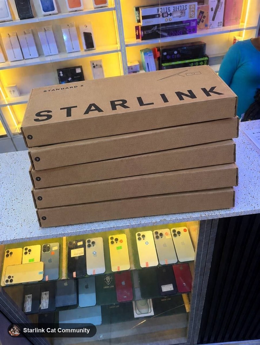 starlink_meme's tweet photo. Five more Starlink Standard kits with mounts, bought in Asaba, Nigeria, same shop as the first five. ₦3,900,000 on the invoice, 3,378.70 USDC out of the fund, 23 shares of SpaceX stock.

That makes ten kits bought from SpaceX payouts in two weeks. Five are on roofs already. These five go to the shortlist next: eight places, four countries, waiting. Where they go, and every receipt, at https://t.co/MEBAAR4yXO

Out of the fund: https://t.co/QPfhTmqvD2

Paid: https://t.co/SA13kDeMJH