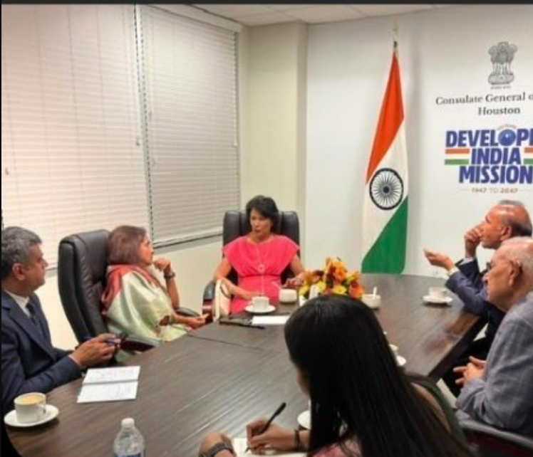 NopeOuttaHere's tweet photo. An Indian becomes Chancellor of University of Houston. What does she do? Immediately turns around and focuses on India. Boardrooms filled with Indians. Decisions being made to spend American tax dollars on India. This is the reality that we are not allowed to talk about. https://t.co/TyGtRYZ0NB