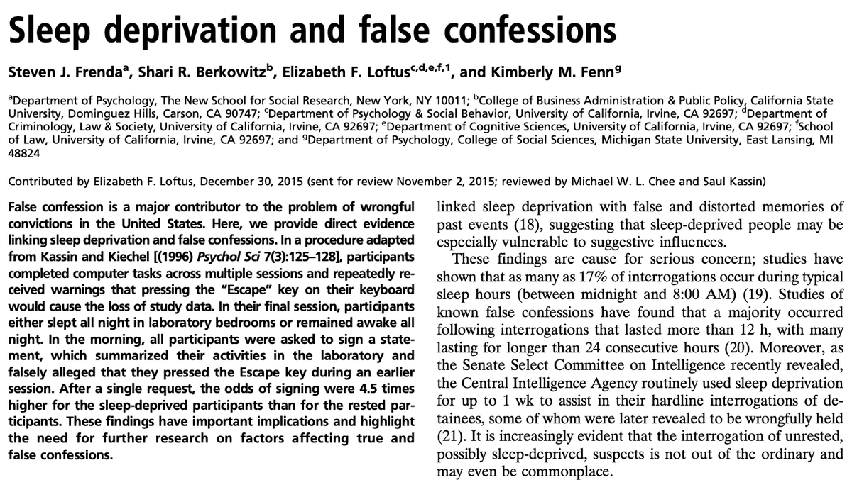 BrandonLuuMD's tweet photo. After one sleepless night, 50% of people signed a false statement saying they compromised study data.

18% signed it after 8 hours of sleep.

None had actually done it. https://t.co/rmeByaT8nM