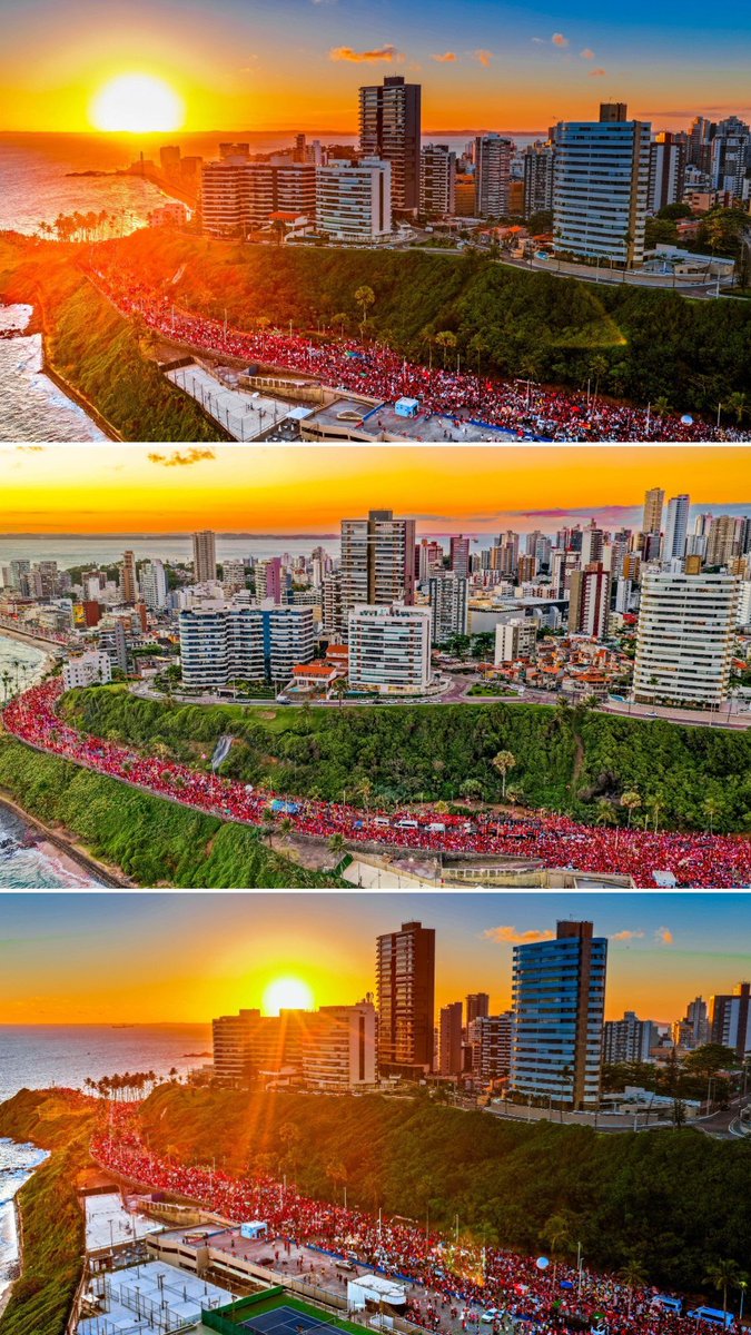 brasilulei's tweet photo. 🚨URGENTE!

A organização da caminhada de Lula e Jero em Salvador acabou de confirmar um recorde:

MAIS DE 200 MIL PESSOAS COM LULA EM SALVADOR NA BARRA ONDINA!

🇧🇷❤️⭐️

BORA LULA 13
#Lula2026éTetra
LULA EM SALVADOR
LULA NA BAHIA
NORDESTE COM LULA
BRASIL COM LULA https://t.co/LWu1i5aq0t