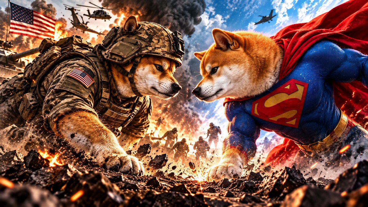 SoldierInu's tweet photo. Soldier inu is ready to go to war against Super inu https://t.co/GrV8gMJA40