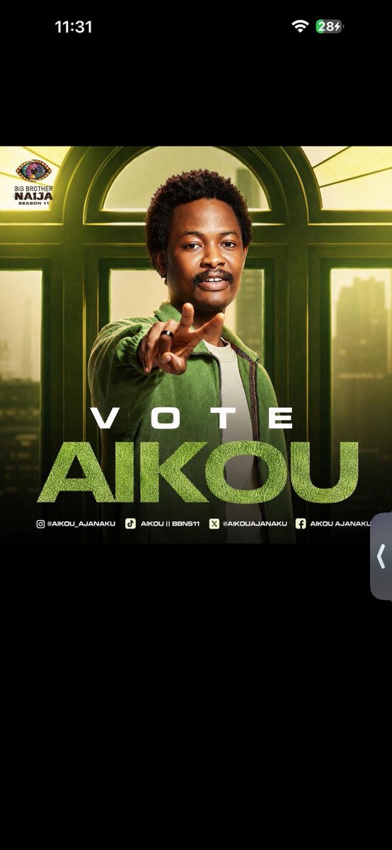 Blessin95255646's tweet photo. Pls Aikons this is not a time to be on spaces
Avoid distractions let pump in some vote for our boy it is never enough until they last hourlf voting 
Aikou deserves to win the grand prize 💚💚
#bbnaija 
#aikou https://t.co/LGulIzQ7EU
