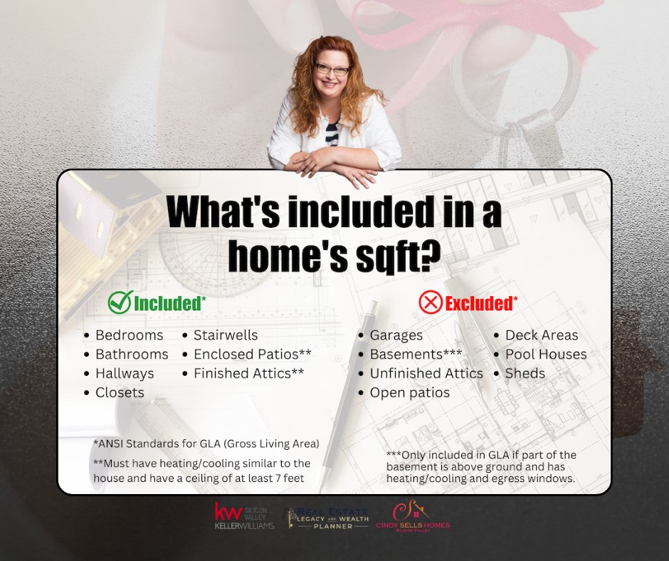 CSelleos's tweet photo. Not all square footage is counted the same! 📐 Understanding Gross Living Area (GLA) helps you evaluate true home value before buying or selling.

Questions about South Bay property values? Send me a DM or call today! 📲

Call Cindy: 408-398-5699
REALTOR® | DRE# 02049786 https://t.co/cA6GU040G1
