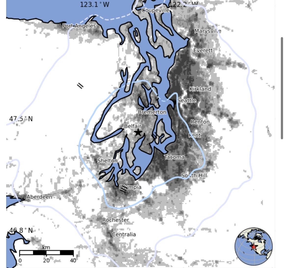 SeismoTracker's tweet photo. #Earthquake Breaking News 

A magnitude 4.2  has struck 5 Km / 3.1 Mi WNW of Wauna, #Washington 

Magnitude: 4.2 
Epicenter Location: 47.406°N 122.710°W
Time: 2026-09-29 21:05:56 UTC
Depth: 27.9 Km ( 17.3 Mi) 
Intensity: IV 
Estimated Fatalities: Green 99%
Estimated Economic Losses: Green 99%

Aftershocks 
Magnitude 7+: < 1% 
Magnitude 6+: < 1%
Magnitude 5+: 1% 
Magnitude 4+: 8% 
Magnitude 3+: 38%
