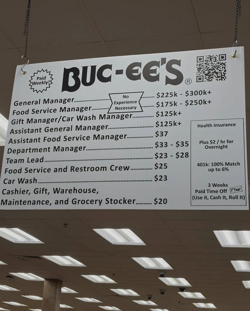 KarlSpookbuster's tweet photo. Kind reminder that a nuclear engineer job in West LA where you have unpaid overtime and have to work on weekends makes as much as a Buc-ee's Car Wash Manager in a secondary Texas town. 

Why does the sector struggle to hire, I wonder? https://t.co/2adXZ8umgj