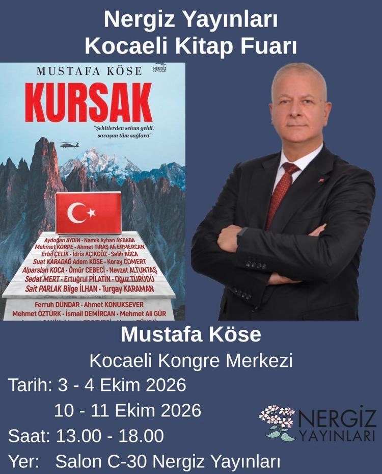 mustafakosemus's tweet photo. KOCAELİ KİTAP FUARI’NDA BULUŞUYORUZ!

3–4 ve 10–11 Ekim’de, 13.00–18.00 saatleri arasında Nergiz Yayınları standında KURSAK’ı imzalayacağım.

Bir imza, biraz sohbet, belki bir çay ya da kahve…

Bütün okurlarımı, dostlarımı ve kitapseverleri bekliyorum.

Kitapların buluşturduğu yerde görüşmek üzere…

@NergizYayinlari 
@ahmetacarsekure 
#Kursak