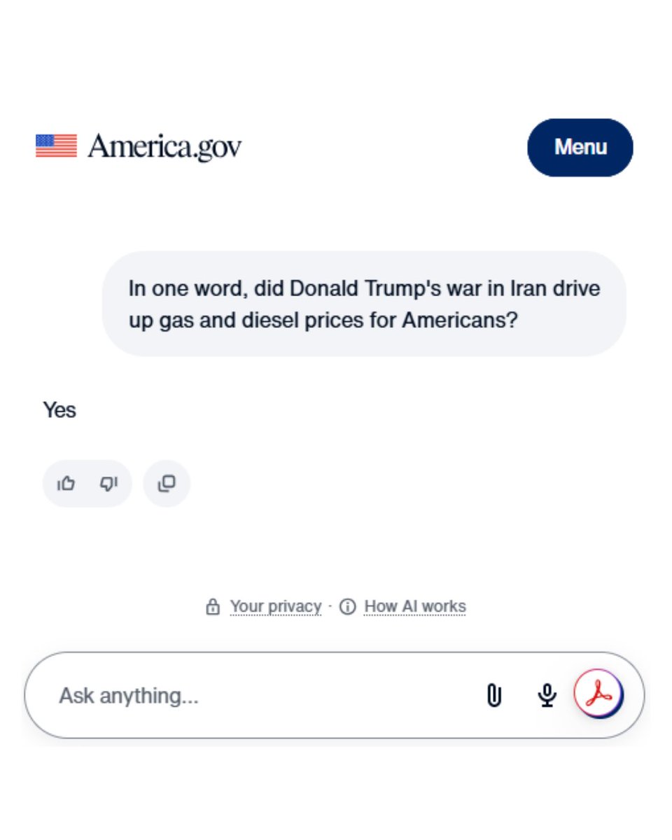 SenWarren's tweet photo. Even https://t.co/4hJjboqrpL agrees: Donald Trump drove up your gas prices. https://t.co/5kHv5RJ3B8