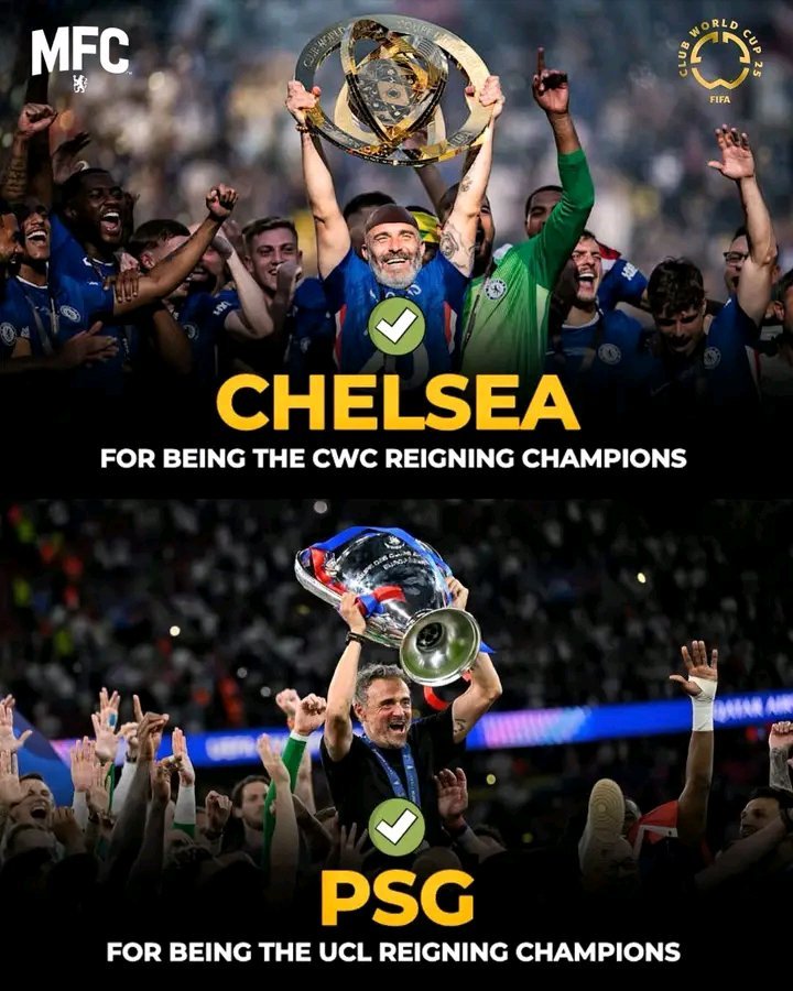 Emmanuel1747817's tweet photo. 🚨🔵 𝗕𝗥𝗘𝗔𝗞𝗜𝗡𝗚: 𝗖𝗵𝗲𝗹𝘀𝗲𝗮 𝗮𝗻𝗱 𝗣𝗦𝗚 𝗮𝗿𝗲 𝗿𝗲𝗽𝗼𝗿𝘁𝗲𝗱𝗹𝘆 𝘁𝗵𝗲 𝗼𝗻𝗹𝘆 𝗰𝗹𝘂𝗯𝘀 𝗮𝗹𝗿𝗲𝗮𝗱𝘆 𝗾𝘂𝗮𝗹𝗶𝗳𝗶𝗲𝗱 𝗳𝗼𝗿 𝘁𝗵𝗲 𝟮𝟬𝟮𝟵 𝗖𝗹𝘂𝗯 𝗪𝗼𝗿𝗹𝗱 𝗖𝘂𝗽! ✅ #cfc https://t.co/cdcEPxZwAx