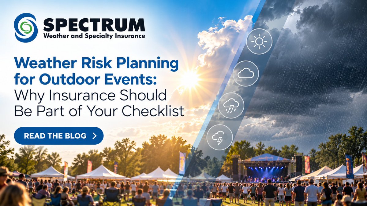 CatherineWxIns's tweet photo. Weather can change in an instant! Make sure your event is prepared. Learn why weather insurance should be part of your outdoor event planning checklist. https://t.co/tKaVflGKnN https://t.co/HPpVnnFZ3e