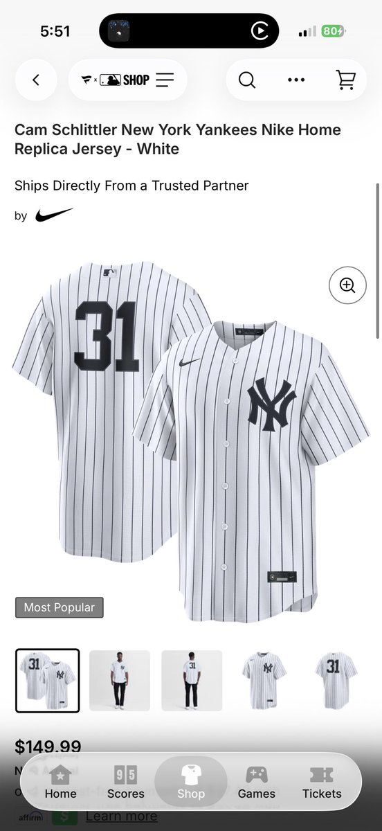 jay__kratz's tweet photo. @Fanatics it only took the whole season but I can finally order a no name @Cam31Schlittler jersey…… https://t.co/QZVtPVaQAO