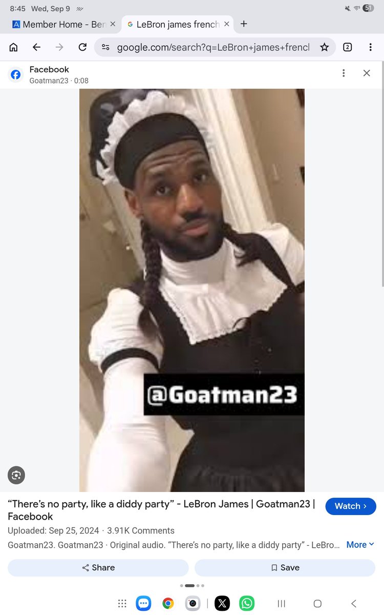 Tempoterf's tweet photo. @spencerpratt Did they invade LeBron closet? He's got the French maid costumes for all occasions. https://t.co/HiQXUcLCaf