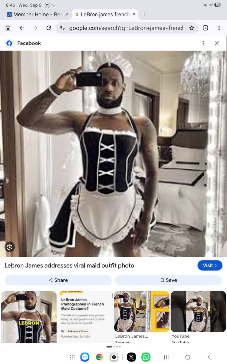 Tempoterf's tweet photo. @spencerpratt Did they invade LeBron closet? He's got the French maid costumes for all occasions. https://t.co/HiQXUcLCaf