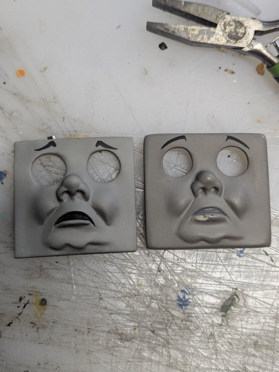 The_lbsc_thomas's tweet photo. Here's a fun one 

Restored @CupOfCoffee874 sad toby face. I had to fill in the lost gap with milliput, smooth it over and paint match the lip. It came out very nice and seamless!

Overall a very fun project that I learned a lot from! https://t.co/sXom9qar6M