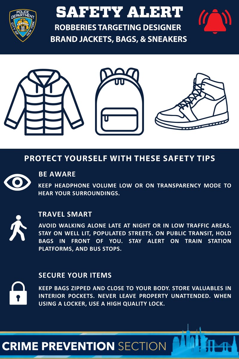 NYPD84Pct's tweet photo. Always beware of your surroundings! Criminals are always watching for the opportunity https://t.co/l2Bl4bjc1Q