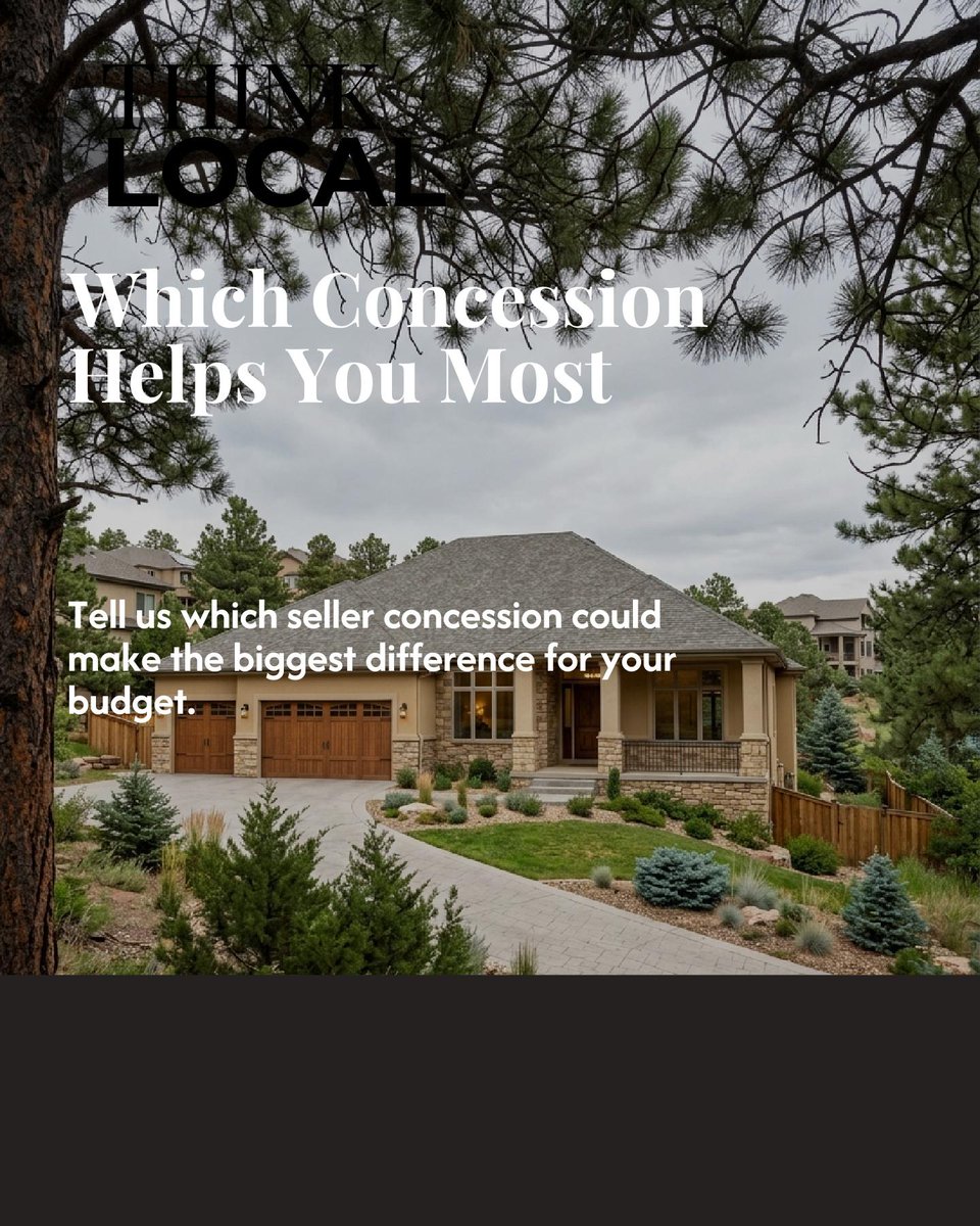 UliPryse's tweet photo. Buying in Colorado Springs? Seller concessions could help cover closing costs or fund an interest rate buydown, making your next move more affordable. 🏡 What would help you most: less cash upfront or a lower monthly payment? https://t.co/aqbQPJ2bR7