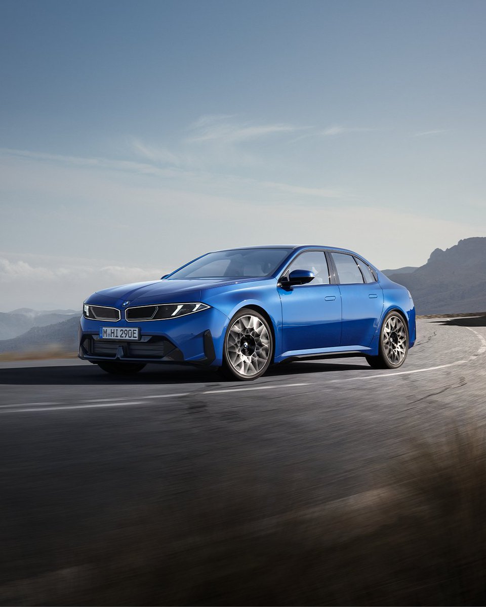 BMW's tweet photo. The heartbeat of a new era. 

Setting the pace for the sports sedan once more. THE NEW BMW 3 and THE NEW BMW i3.

Available with petrol or all-electric powertrains.

#BMW3 #BMWi3 #BMW #BMWNewEra #NeueKlasse #BMWGroup https://t.co/LYhFYk19A0