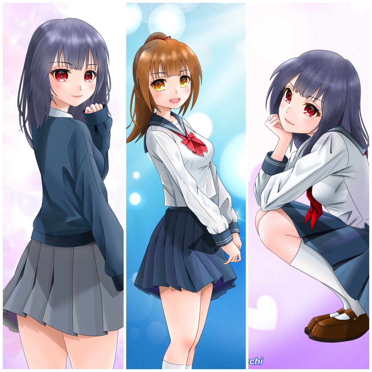 carimocchi's tweet photo. #今月描いた絵を晒そうㅤ 
何とか9枚描けました。
今月もご覧頂きありがとうございました！
来月もよろしくお願いいたします🙇 https://t.co/7zNNfOXwM8