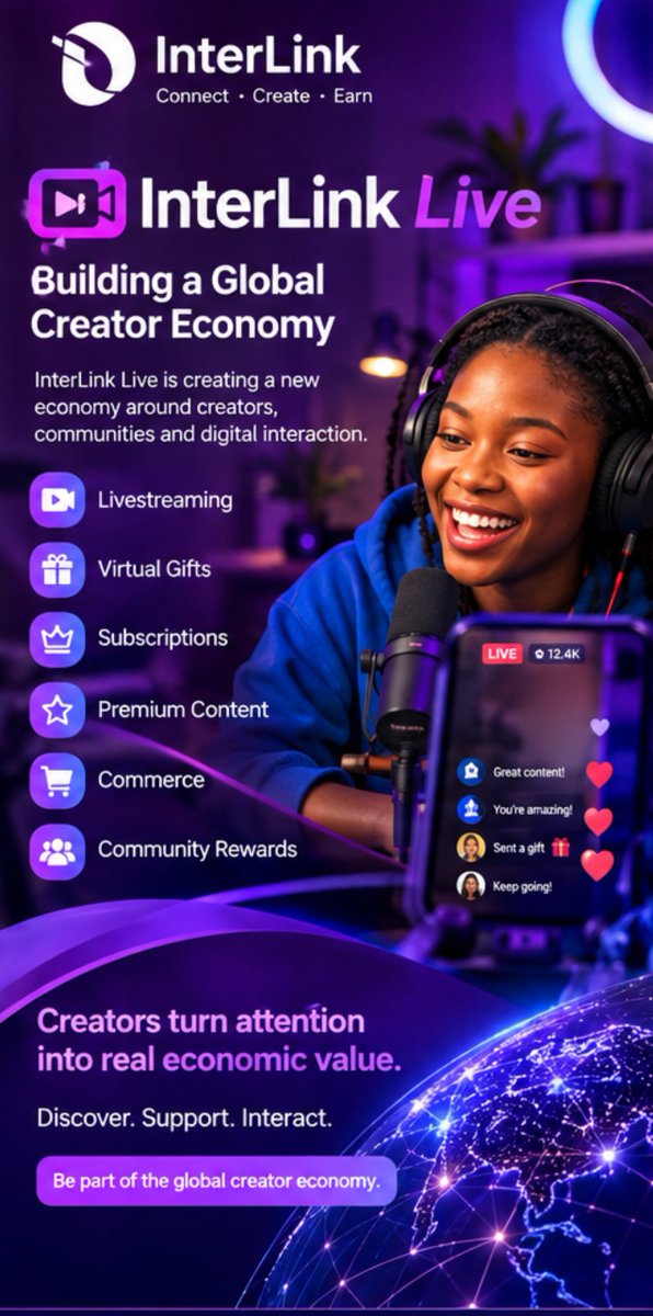 ojoudu's tweet photo. Creators, communities and digital interaction in one global space. InterLink Live is opening new ways for creators to connect, grow and build. https://t.co/sdQIKP8ISZ